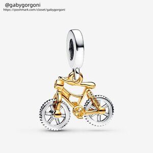Pandora Two-tone Spinning Wheels Bicycle Dangle Charm|Two-tone